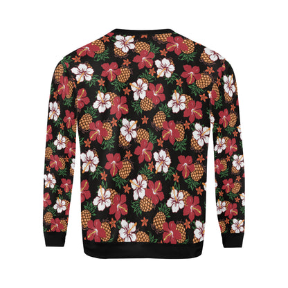 Hawaiian Themed Pattern Print Design H013 Men Long Sleeve Sweatshirt