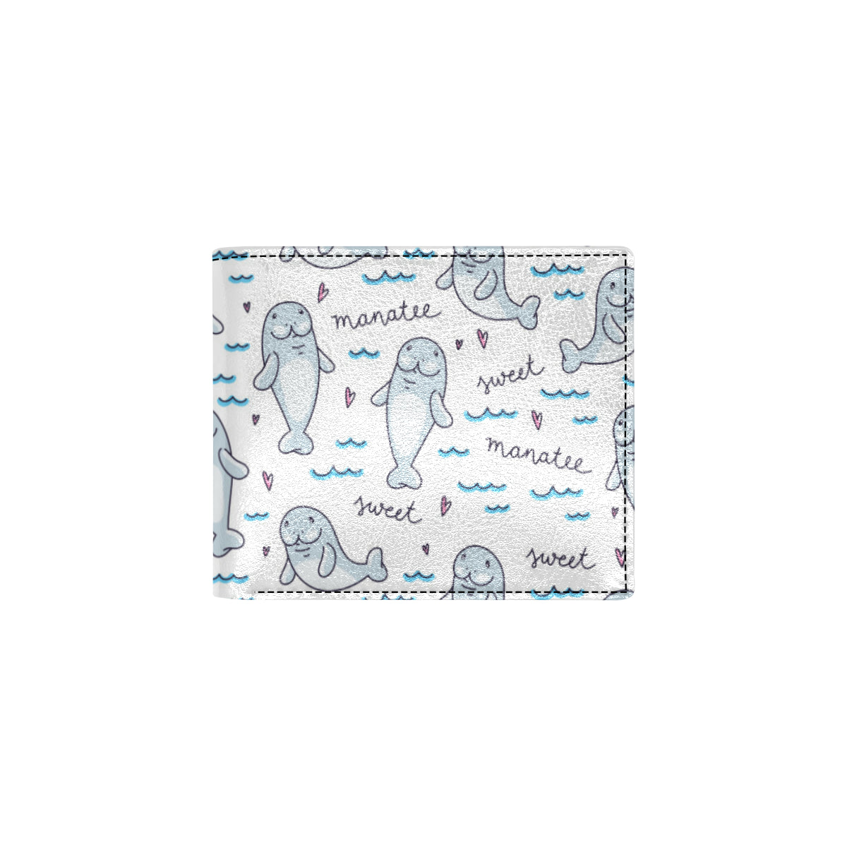 Manatee Baby Pattern Print Design 03 Men's ID Card Wallet