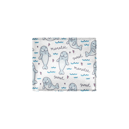 Manatee Baby Pattern Print Design 03 Men's ID Card Wallet