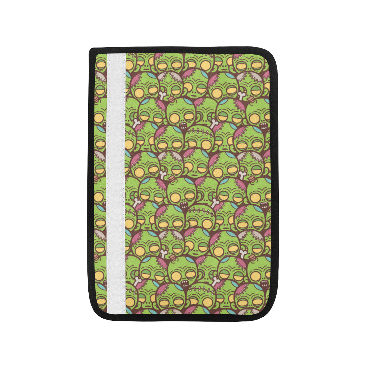 Zombie Head Design Pattern Print Car Seat Belt Cover