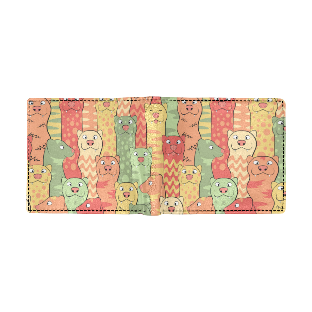 Ferret Pattern Print Design 01 Men's ID Card Wallet