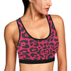 Cheetah Pink Print Pattern Sports Bra