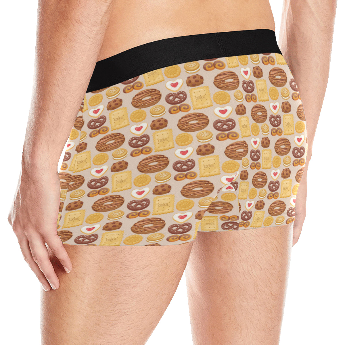 Cookie Pattern Print Design 02 Men's Boxer Briefs