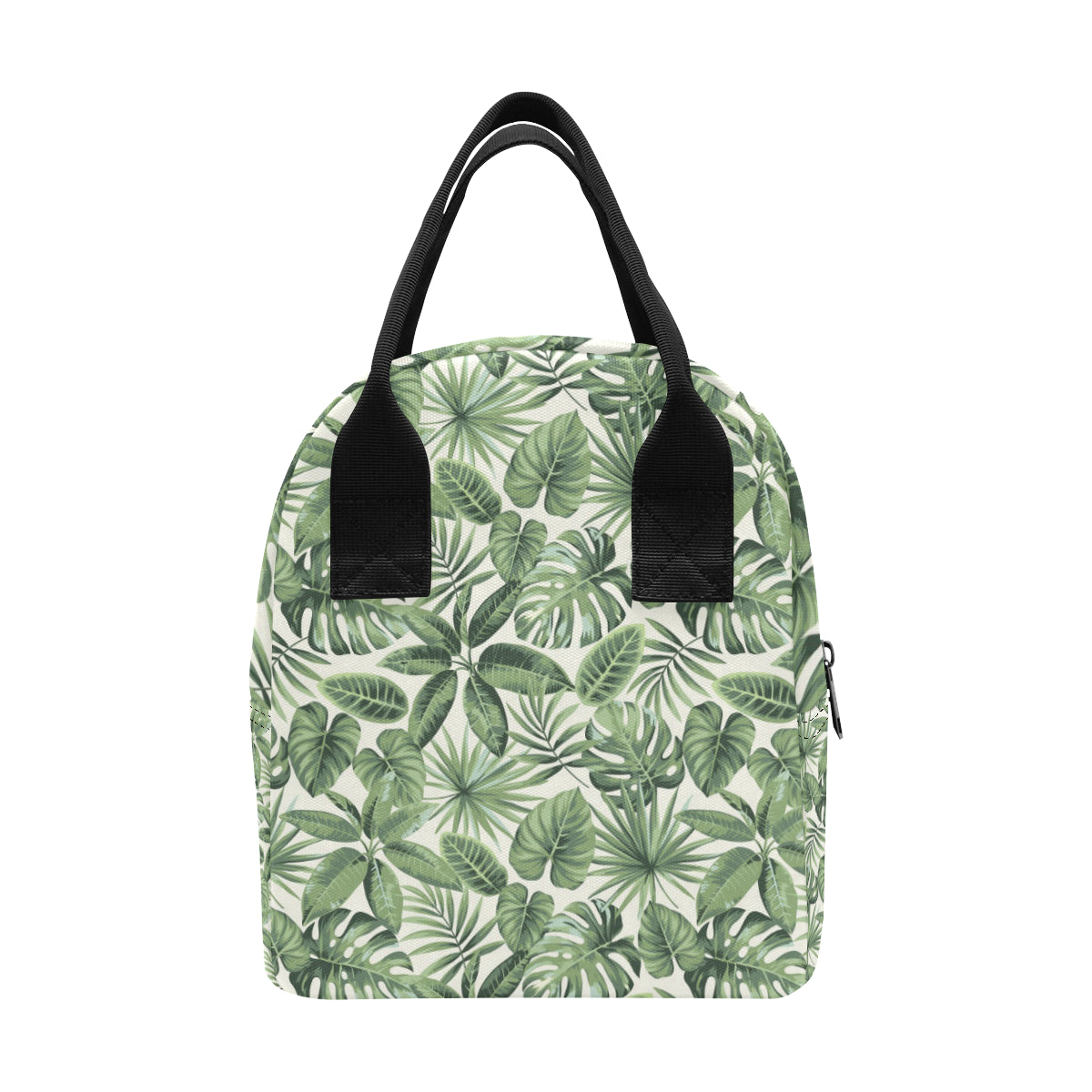 Palm Leaves Pattern Print Design PL014 Insulated Lunch Bag