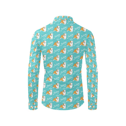 Bulldogs Pattern Print Design 05 Men's Long Sleeve Shirt