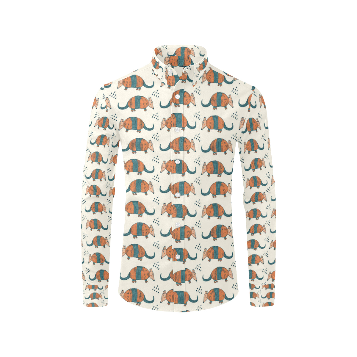 Armadillo Pattern Print Design 01 Men's Long Sleeve Shirt