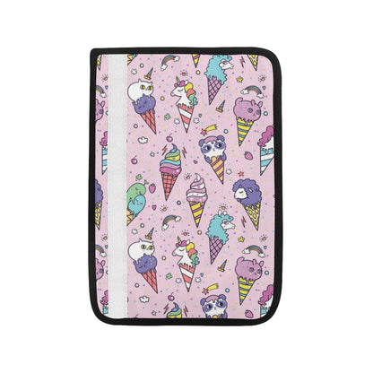 Ice Cream Pattern Print Design IC05 Car Seat Belt Cover
