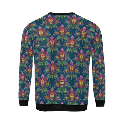 lotus Boho Pattern Print Design LO04 Men Long Sleeve Sweatshirt