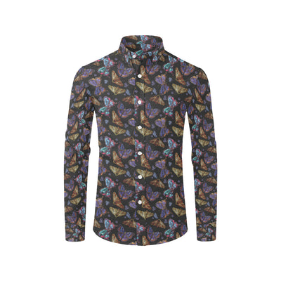 Butterfly Pattern Print Design 013 Men's Long Sleeve Shirt