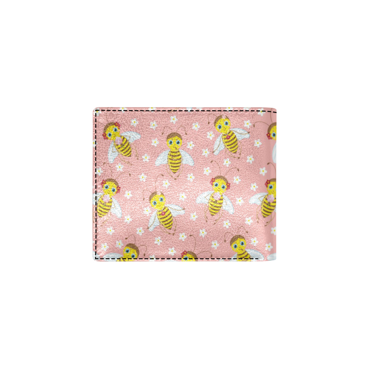 Bee Pattern Print Design BEE07 Men's ID Card Wallet