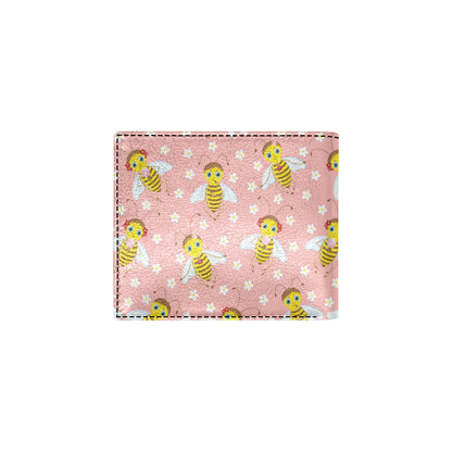 Bee Pattern Print Design BEE07 Men's ID Card Wallet