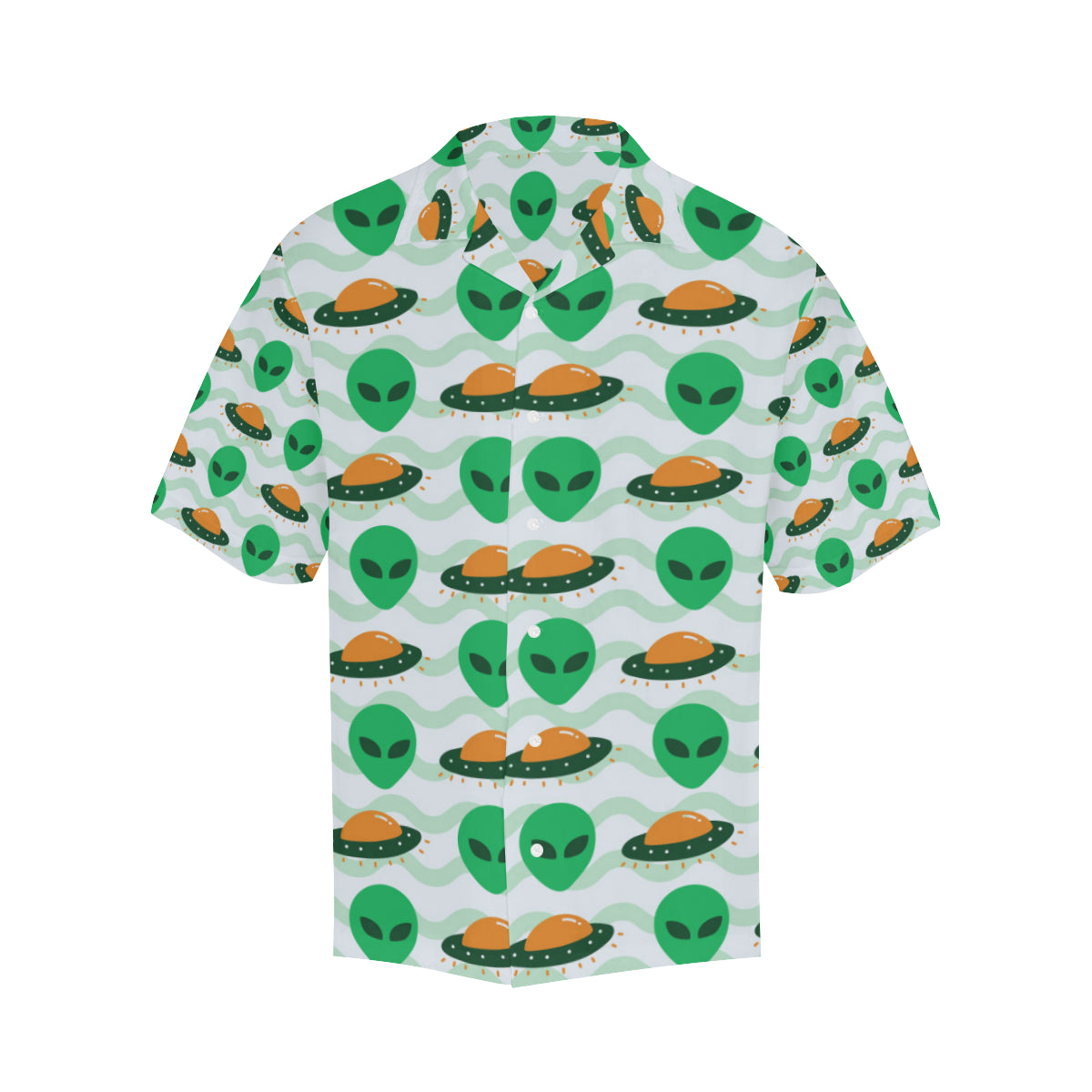 Alien UFO Pattern Print Design 04 Men's Hawaiian Shirt
