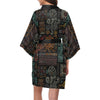 Polynesian Pattern Print Design A04 Women's Short Kimono