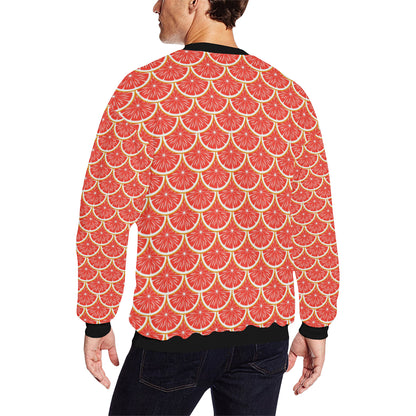 Grapefruit Pattern Print Design GF07 Men Long Sleeve Sweatshirt