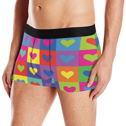 Pop Art Heart Pattern Print Design A01 Men's Boxer Briefs