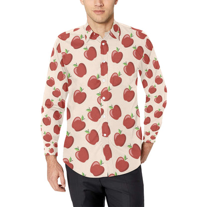 Apple Pattern Print Design AP01 Men's Long Sleeve Shirt