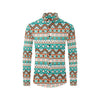 Navajo Style Print Pattern Men's Long Sleeve Shirt