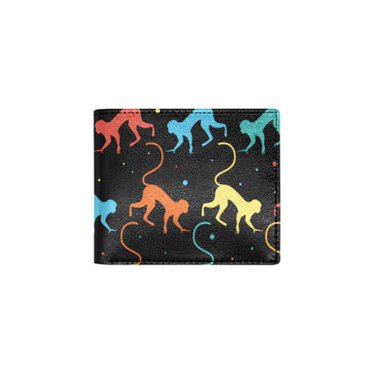 Monkey Pattern Print Design 01 Men's ID Card Wallet