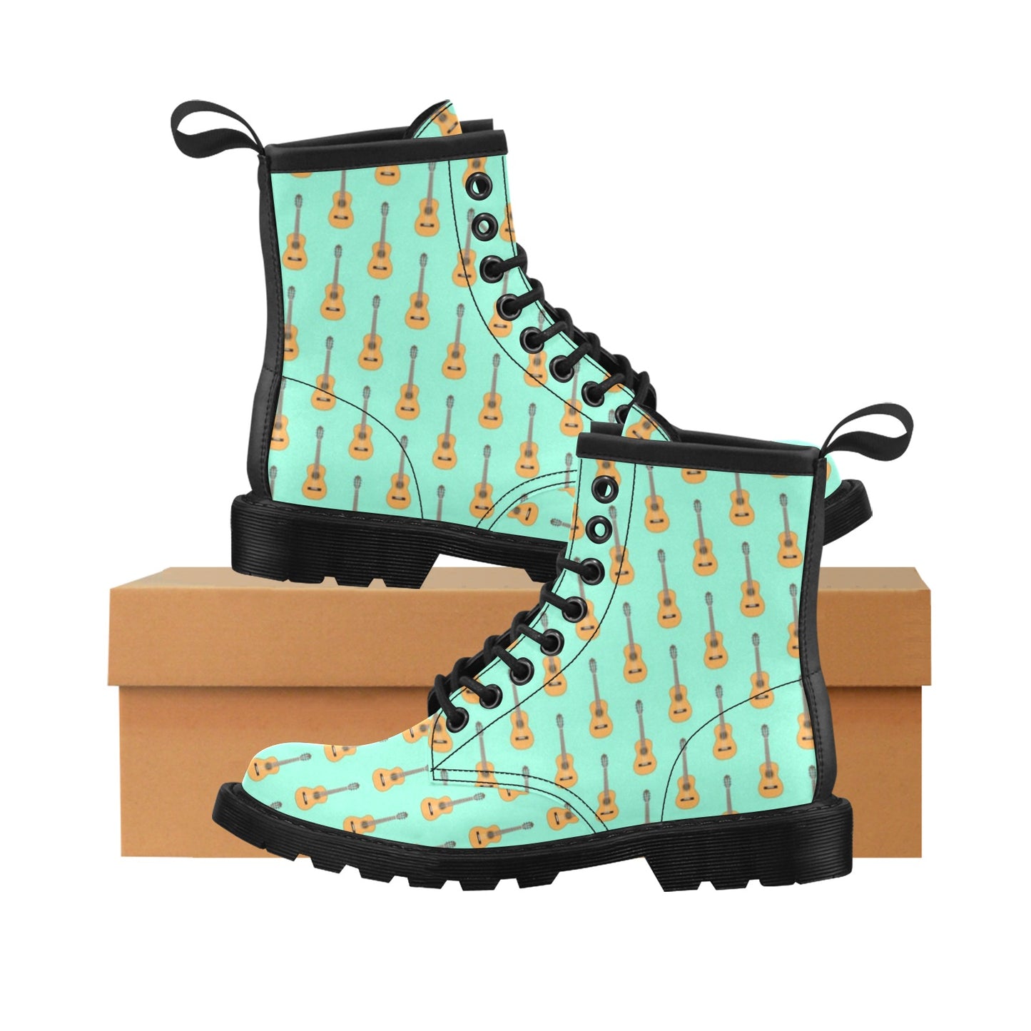 Acoustic Guitar Print Design LKS403 Women's Boots