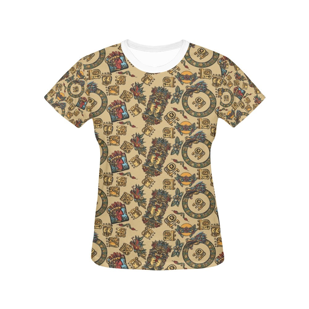 Totem Print Design LKS305 Women's  T-shirt