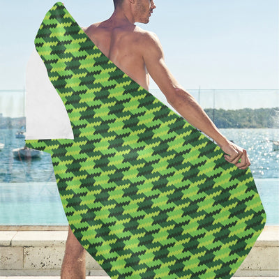 St Patricks Day Houndstooth Pattern Print LKS301 Beach Towel 32" x 71"