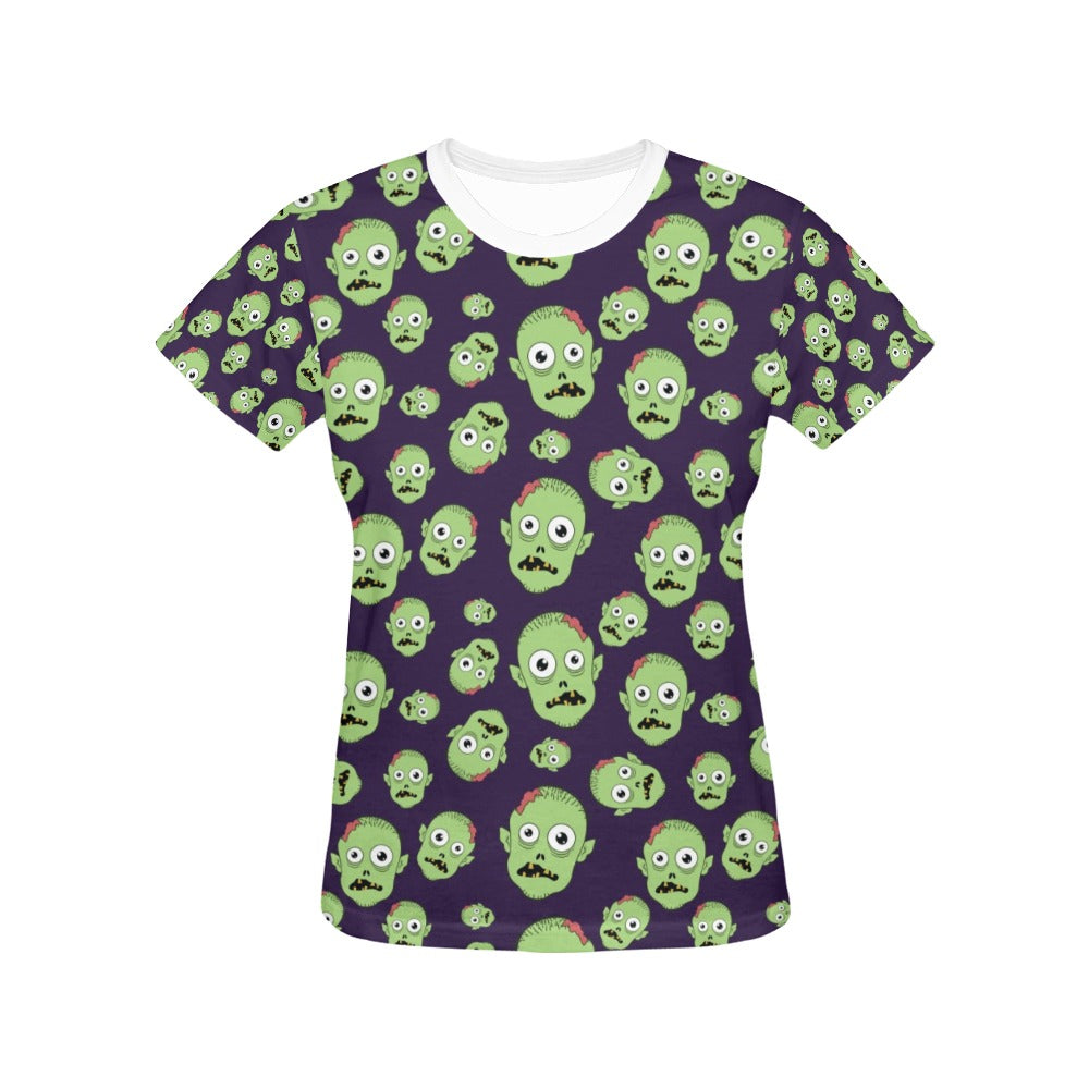 Zombie Print Design LKS303 Women's  T-shirt