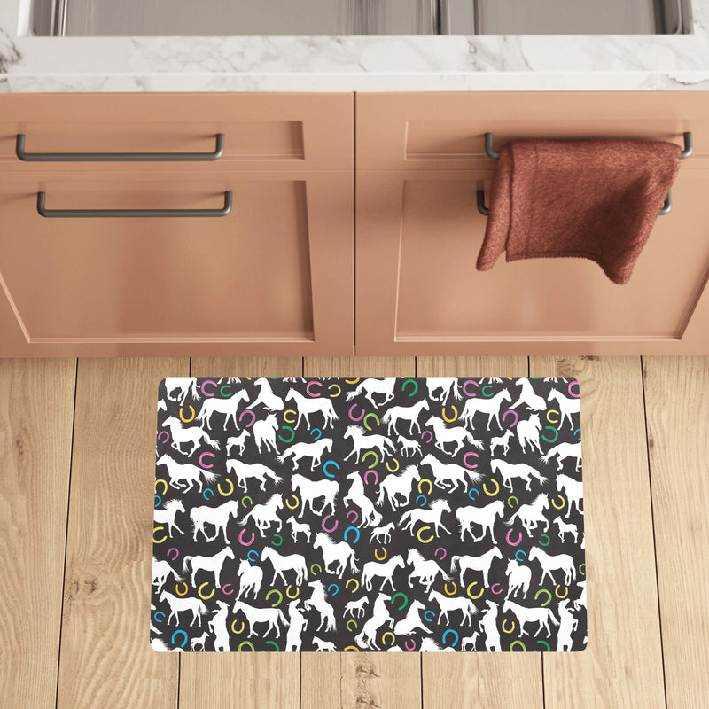 Horse Hoof Colorful Print Design LKS301 Kitchen Mat