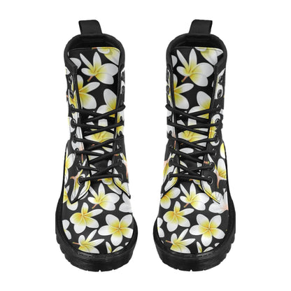 Yellow Plumeria Hawaiian Flowers Women's Boots