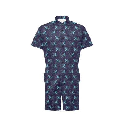 Shark Print Design LKS306 Men's Romper