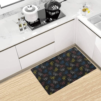 Bicycle Pattern Print Design 03 Kitchen Mat