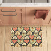 Heart Boho Pattern Print Design HE04 Kitchen Mat