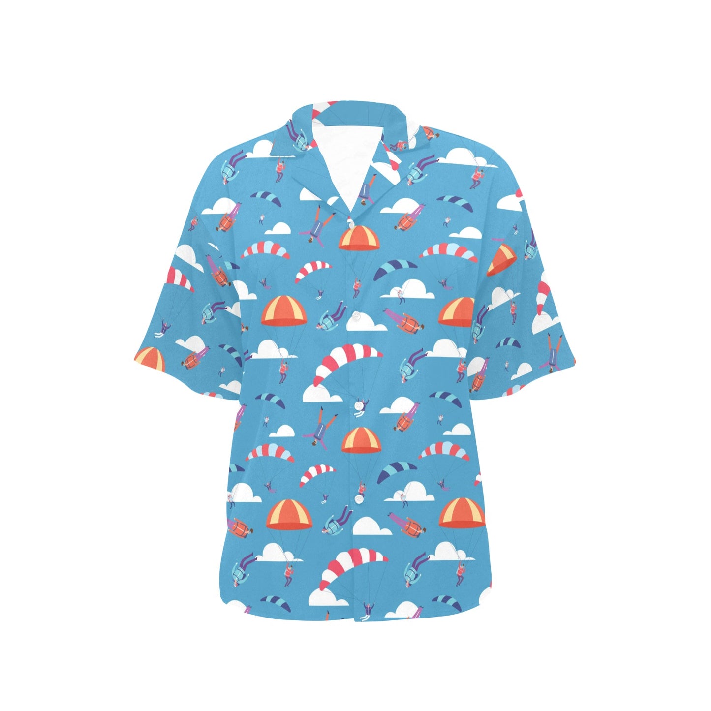 Skydiver Print Design LKS306 Women's Hawaiian Shirt