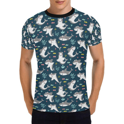 Shark Print Design LKS307 Men's All Over Print T-shirt