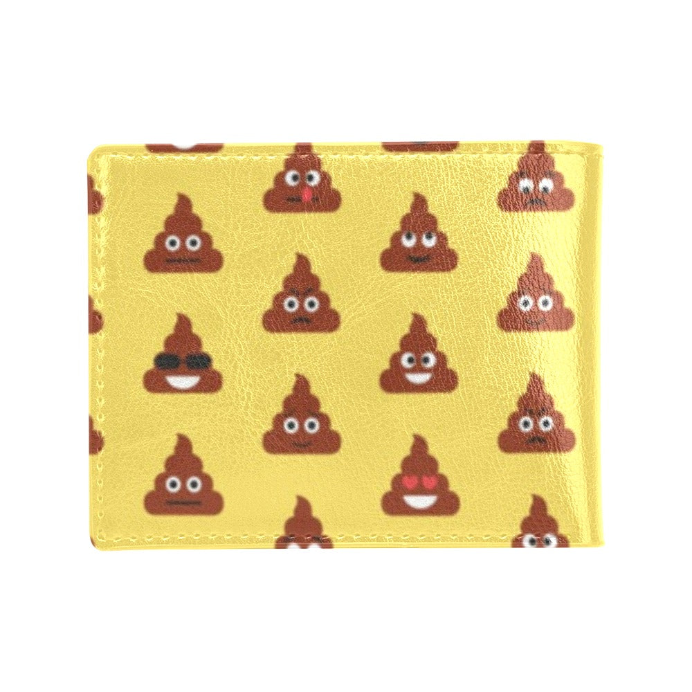 Emoji Poop Print Pattern Men's ID Card Wallet