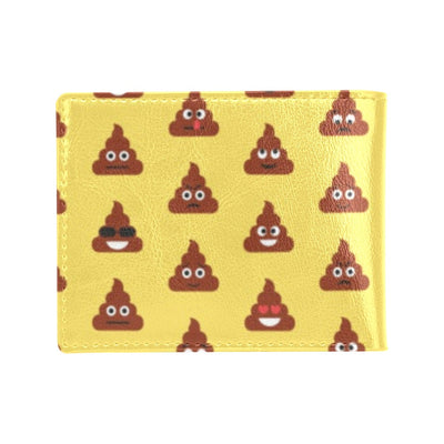 Emoji Poop Print Pattern Men's ID Card Wallet