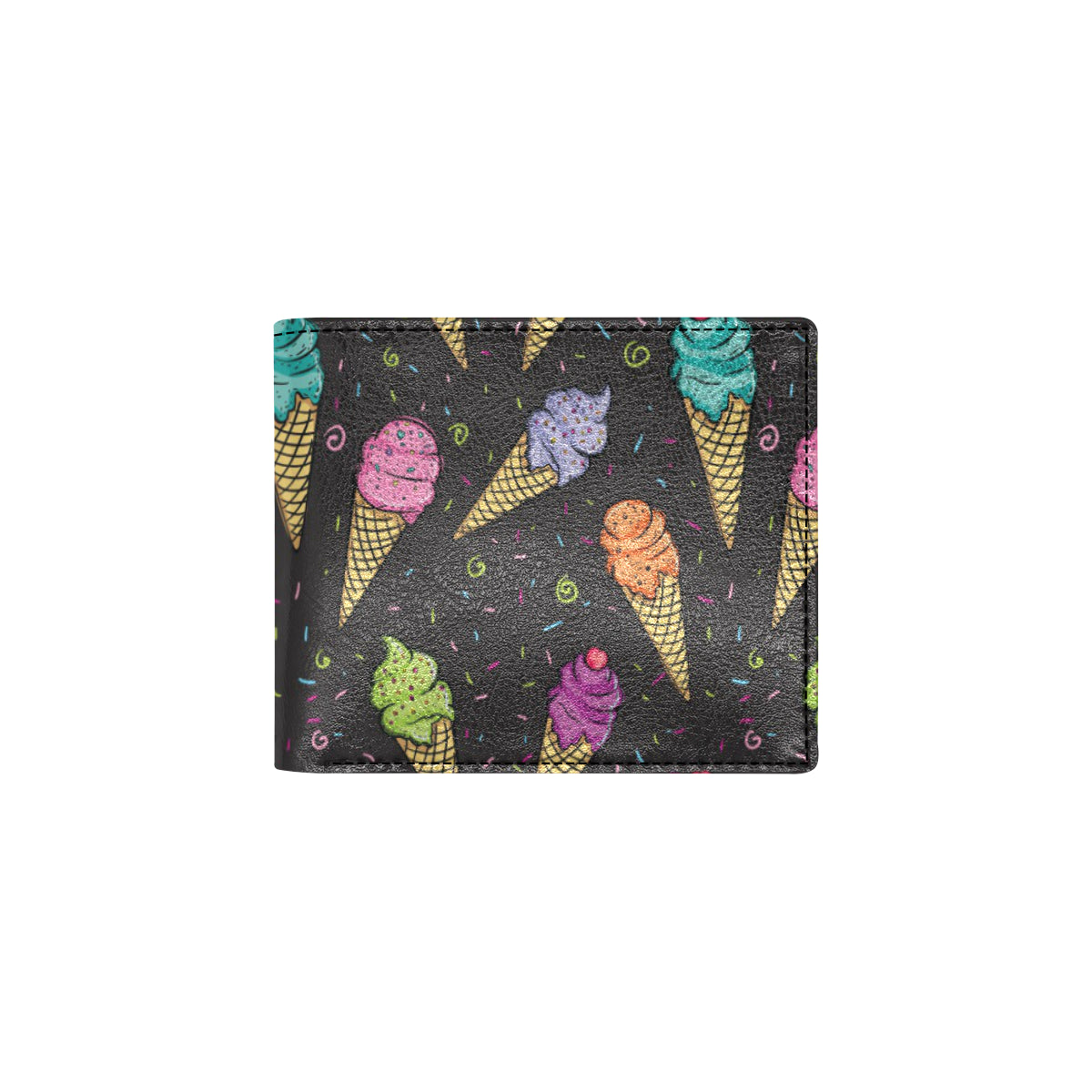 Ice Cream Pattern Print Design IC06 Men's ID Card Wallet