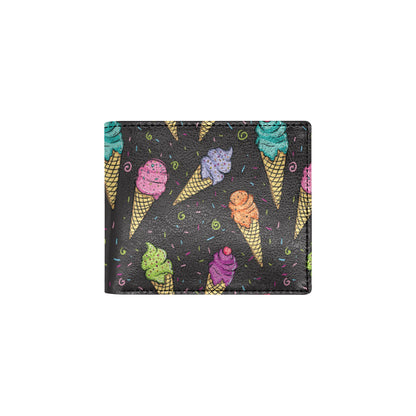 Ice Cream Pattern Print Design IC06 Men's ID Card Wallet