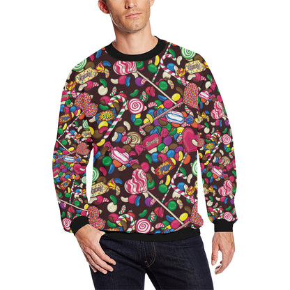 Candy Pattern Print Design CA02 Men Long Sleeve Sweatshirt