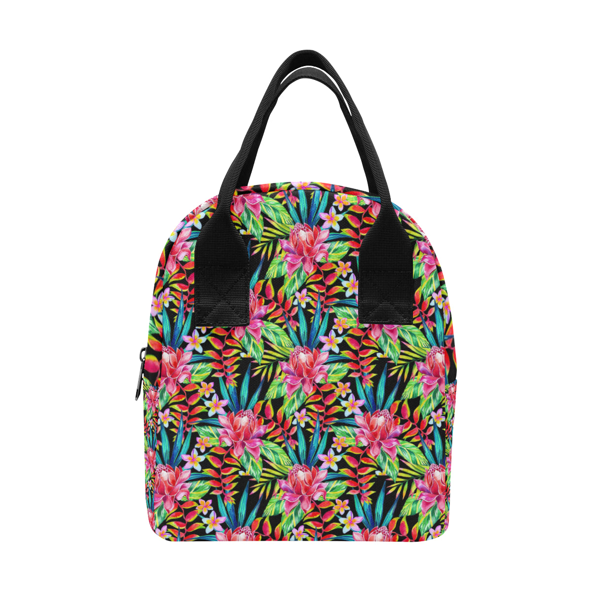 Heliconia Pattern Print Design HL02 Insulated Lunch Bag