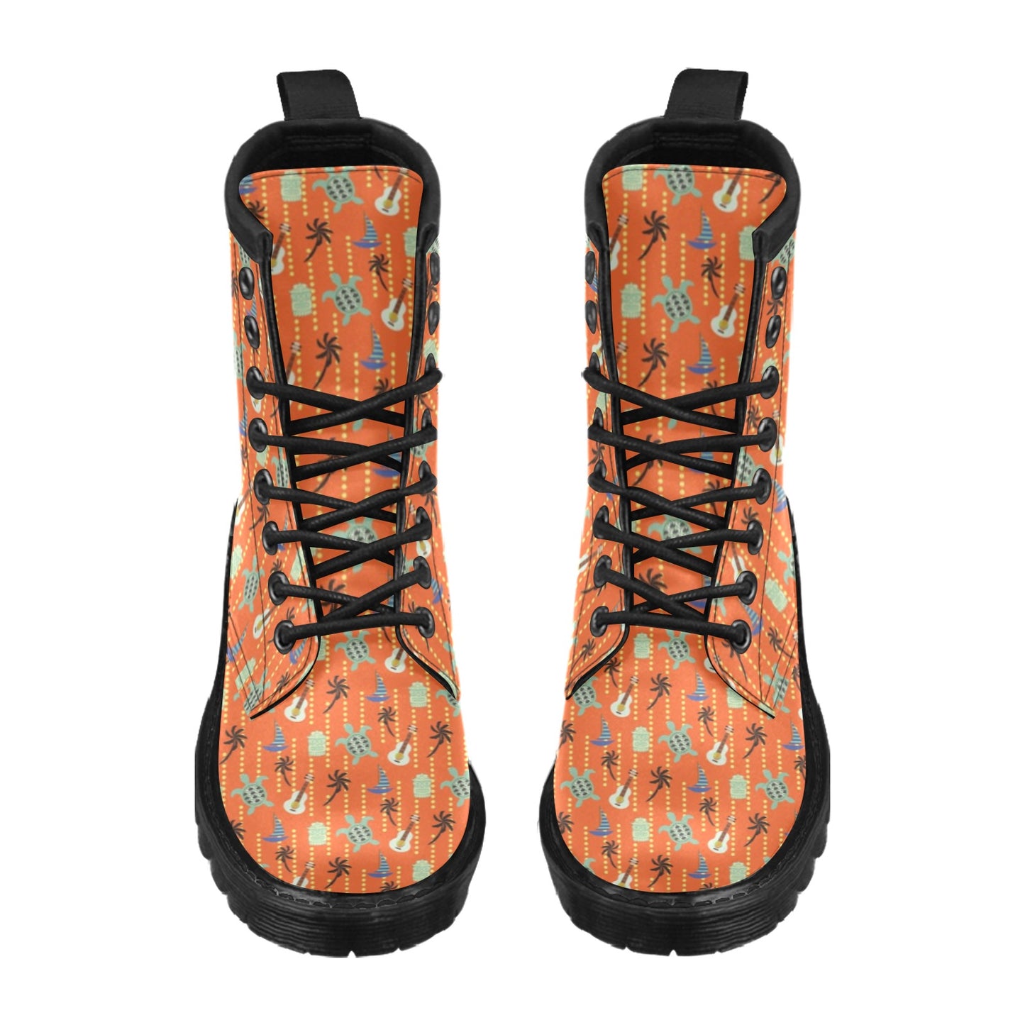Ukulele Print Design LKS402 Women's Boots