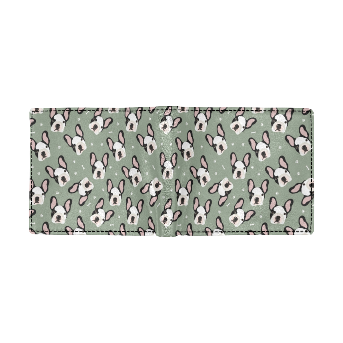 Boston Terrier Pattern Print Design 05 Men's ID Card Wallet