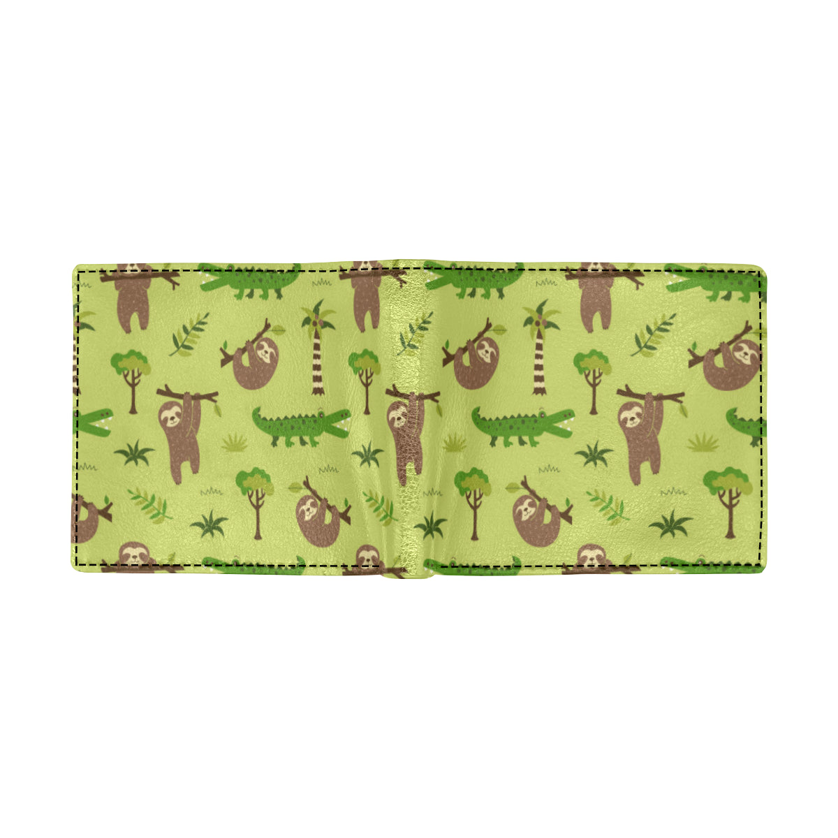 Alligator Pattern Print Design 04 Men's ID Card Wallet