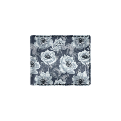 Anemone Pattern Print Design AM09 Men's ID Card Wallet