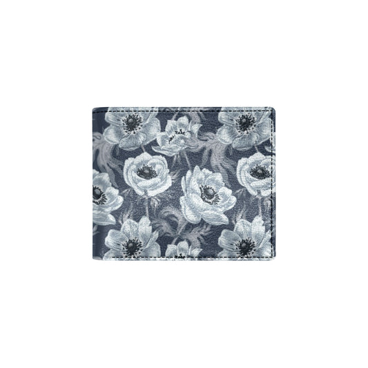 Anemone Pattern Print Design AM09 Men's ID Card Wallet