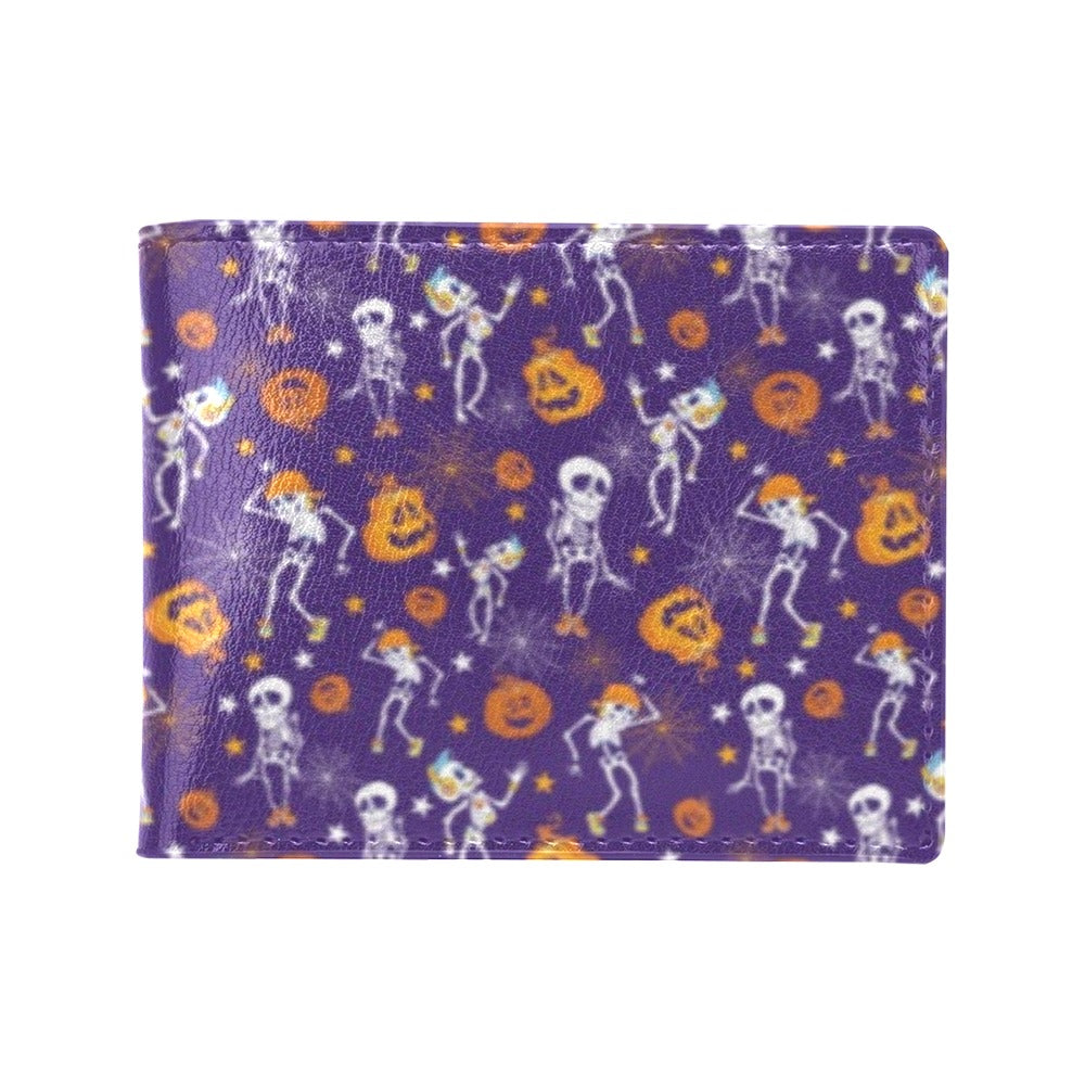 Skeleton Halloween Dance Print Design LKS304 Men's ID Card Wallet