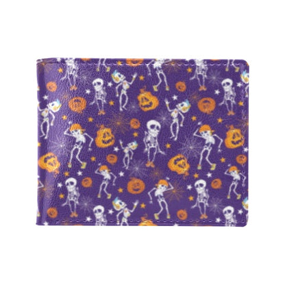 Skeleton Halloween Dance Print Design LKS304 Men's ID Card Wallet