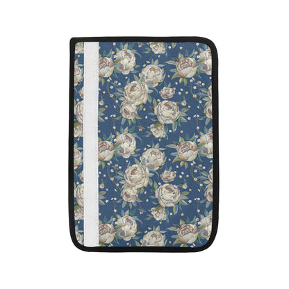 Peony Pattern Print Design A03 Car Seat Belt Cover