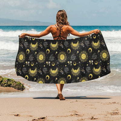 Sun Moon Print Design LKS301 Beach Towel 32" x 71"