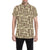 Tiki Brown Mask Print Men's Short Sleeve Button Up Shirt