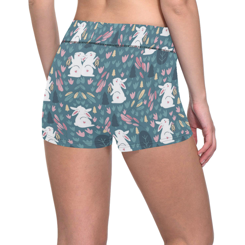 Rabbit Pattern Print Design RB013 Yoga Shorts